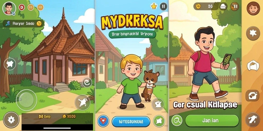 Screenshot menampilkan karakter utama dalam aksi bertarung.